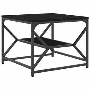 vidaXL Coffee Table Black Oak 51 x 50 x 40 cm