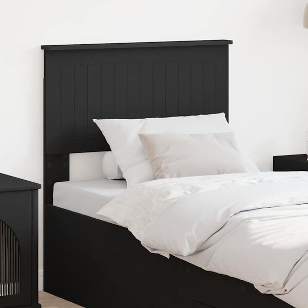 vidaXL Headboard with Headboard Black Oak 75 cm Engineered wood