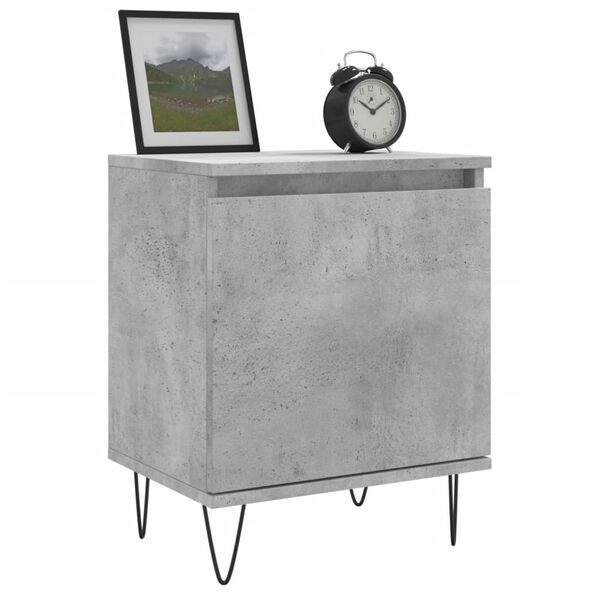 vidaXL Bedside Cabinets 2 pcs Concrete Grey 40x30x50 cm Engineered Wood