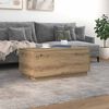 vidaXL Coffee Table with LED Lights Artisan Oak 90x50x40 cm