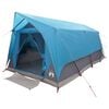 vidaXL Tunnel Tent with Roof Blue 10-Person Polyester and Steel
