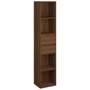 vidaXL Book Cabinet Brown Oak 36x30x171 cm Engineered Wood