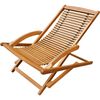 vidaXL Deck Chair with Footrest Solid Acacia Wood