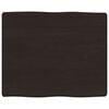 vidaXL Table Top Dark Brown 60x50x(2-6)cm Treated Solid Wood Live Edge
