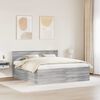 vidaXL Bed Frame Grey Sonoma 200 x 200 cm Engineered Wood