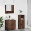 vidaXL Bathroom Furniture Set 3 pcs Brown Oak Engineered wood & Metal