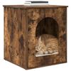 vidaXL Cat House Smoked Oak 53 x 52 x 62 cm Engineered Wood