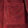 vidaXL Bathrobe without Hood Bordeaux Red M Flannel