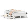 vidaXL Bed Frame without Mattress White 120x190 cm Small Double Solid Wood Pine