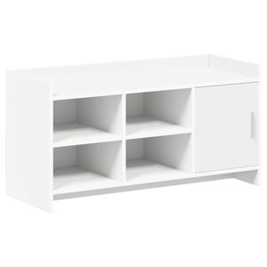 vidaXL Shoe Cabinet with Door White 100 x 39.5 x 51 cm Engineered Wood