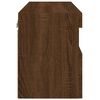 vidaXL TV Wall Cabinet with LED Lights Brown Oak 60x30x40 cm