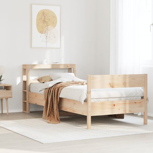 vidaXL Bed Frame without Mattress 90x200 cm Solid Wood Pine