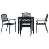 vidaXL Garden Dining Set 5 pcs Anthracite Powder-Coated Steel