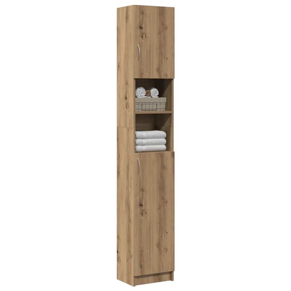 vidaXL Bathroom Cabinet Artisan Oak 32x25.5x190 cm Engineered Wood