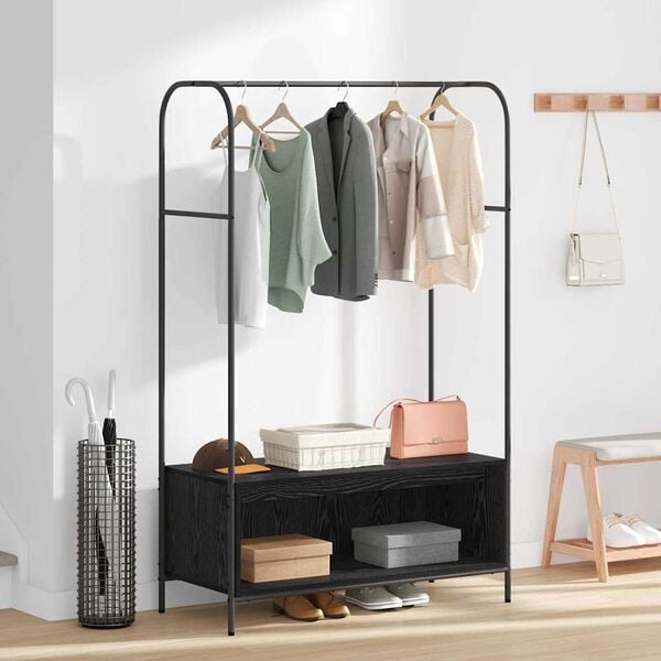vidaXL Clothes Rack Black 100 x 44 x 160 cm Engineered Wood