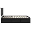 vidaXL Bed Frame with Headboard Black 140 x 190 cm Solid Pine Wood