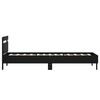 vidaXL Bed Frame without Mattress with Headboard Black 75x190 cm Small Single