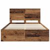 vidaXL Bed Frame with Headboard Old Wood 140 x 200 cm Solid Pine Wood