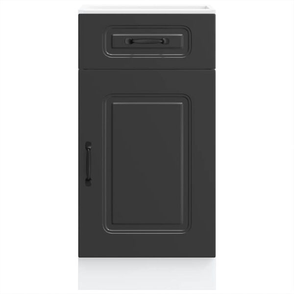 vidaXL Kitchen Base Cabinet Kalmar Black Engineered Wood