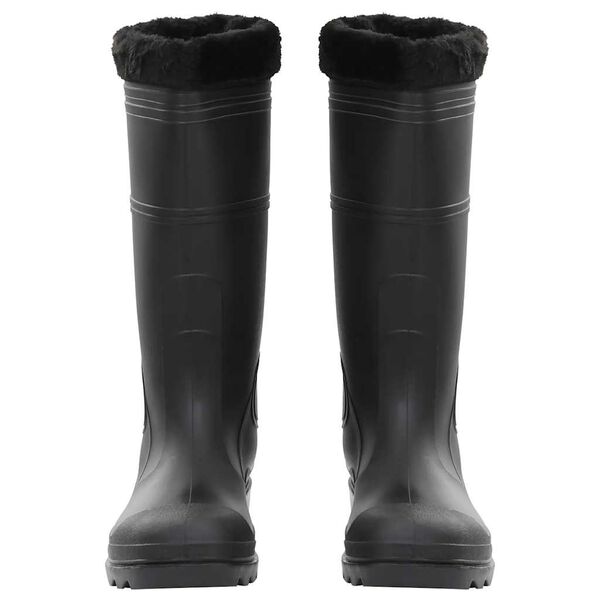 vidaXL Rian Boots with Removable Socks Black Size 44 PVC
