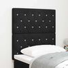 vidaXL LED Headboard with LED Strip Lights Black 80 cm Polyester