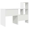 vidaXL Desk with Shelf White 131.5 x 50 x 106.5 cm Engineered Wood