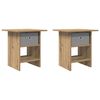 vidaXL Bedside Table 2 pcs Artisan Oak 41 x 40 x 45 cm Engineered Wood