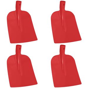 vidaXL Shovel Head 4 pcs Red 32 x 24.5 cm Powder-Coated Steel