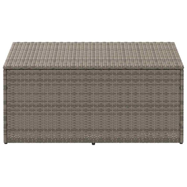 vidaXL Garden Storage Box Grey 110x50x58 cm Poly Rattan