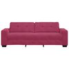 vidaXL Sofa Wine Red 221 x 78 x 80 cm Poly velvet