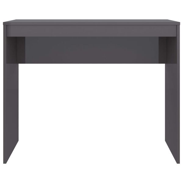 vidaXL Desk High Gloss Grey 90x40x72 cm Engineered Wood