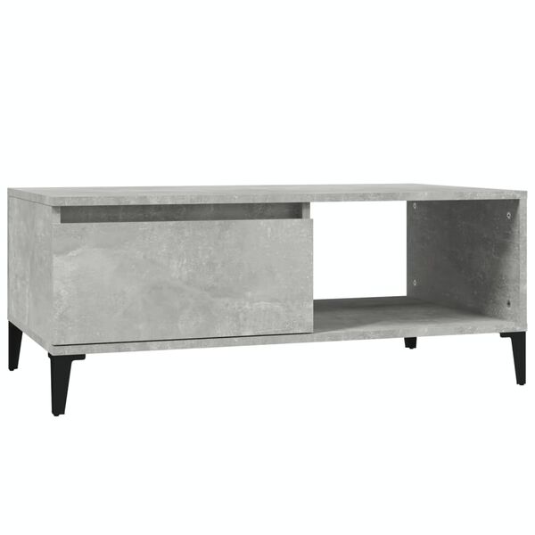vidaXL Coffee Table Concrete Grey 90x50x36.5 cm Engineered Wood
