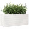 vidaXL Garden Planter White 110x40x45.5 cm Solid Wood Pine