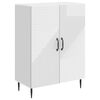 vidaXL Sideboard High Gloss White 66 x 34.5 x 89.5 cm Engineered Wood