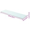 vidaXL Shelves 2 pcs Panel Glass Clear 90x25 cm