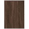 vidaXL Narrow Bathroom Cupboard with Wheels Brown Oak Engineered Wood