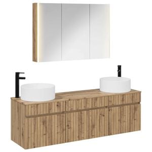 vidaXL Bathroom Cabinet Set 4 pcs Artisan Oak Engineered Wood