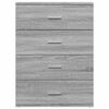 vidaXL Sideboards 2 pcs Grey Sonoma 60x39x80 cm Engineered Wood