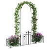 vidaXL Garden Arch with Lock Black 203 x 50 x 218 cm