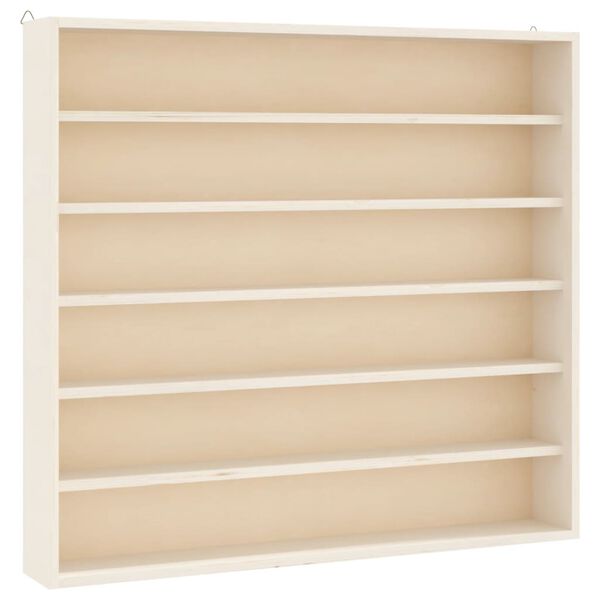 vidaXL Wooden Collector's Display Case with 6 Shelves 60x8.5x55cm