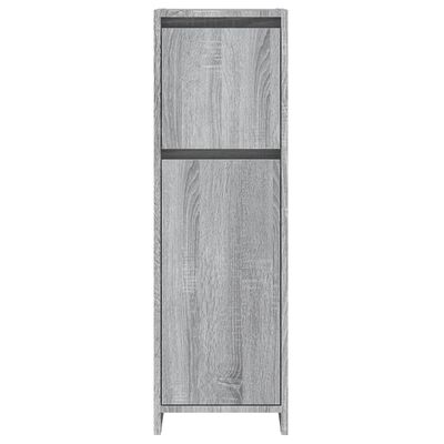 vidaXL Bathroom Cabinet Grey Sonoma 30x30x95 cm Engineered Wood