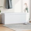 vidaXL Storage Bench Foldable White PVC