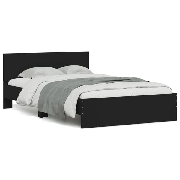 vidaXL Bed Frame without Mattress Black 120x190 cm Small Double
