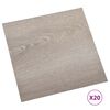 vidaXL Self-adhesive Flooring Planks 20 pcs PVC 1.86 m² Taupe