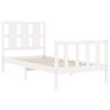 vidaXL Bed Frame without Mattress White 90x190 cm Single Solid Wood Pine