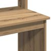 vidaXL Desk with Shelves Artisan Oak 102x45x148 cm Engineered Wood
