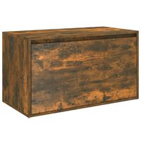 vidaXL Hall Bench 80x40x45 cm Smoked Oak Engineered Wood