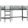 vidaXL Kids'Loft Bed Frame Plain Black 75 x 190 cm Steel