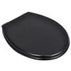 vidaXL WC Toilet Seat MDF Soft Close Lid Simple Design Black