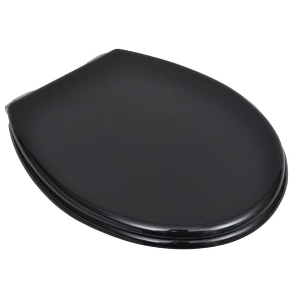 vidaXL WC Toilet Seat MDF Soft Close Lid Simple Design Black